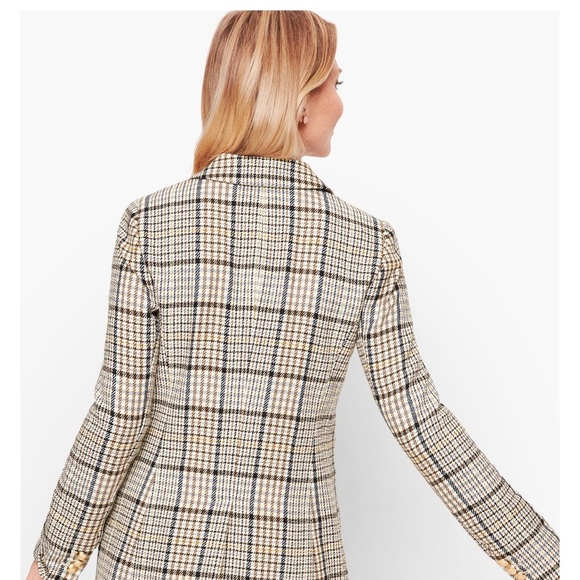 Talbots Plaid Double Breasted Blazer - Picture 8 of 11